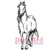 Majestic Horse Rubber Cling Stamp by Deep Red Stamps