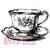 Vintage Teacup Rubber Cling Stamp