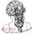 Orchid Girl Rubber Cling Stamp