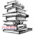 Book Stack Rubber Cling Stamp