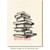 Book Stack Rubber Cling Stamp shown on A2 card background