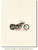 Motorcycle Rubber Cling Stamp by Deep Red Stamps shown on A2 card