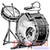 Drum Set Rubber Cling Stamp by Deep Red Stamps