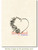 Heart with Roses Rubber Cling Stamp by Deep Red Stamps shown on A2 card