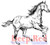Spirited Horse Rubber Cling Stamp by Deep Red Stamps
