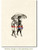 Parasol Stroll Rubber Cling Stamp by Deep Red Stamps shown on A2 card