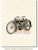 Early Motorcycle Rubber Cling Stamp by Deep Red Stamps shown on A2 card