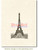 Vintage Paris Eiffel Tower Rubber Cling Stamp by Deep Red Stamps shown on A2 card
