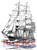 Clipper Ship Rubber Cling Stamp by Deep Red Stamps