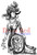 Derby Victorian Girl Cling Stamp by Deep Red Stamps