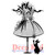 Halloween Dress Form Rubber Cling Stamp by Deep Red Stamps