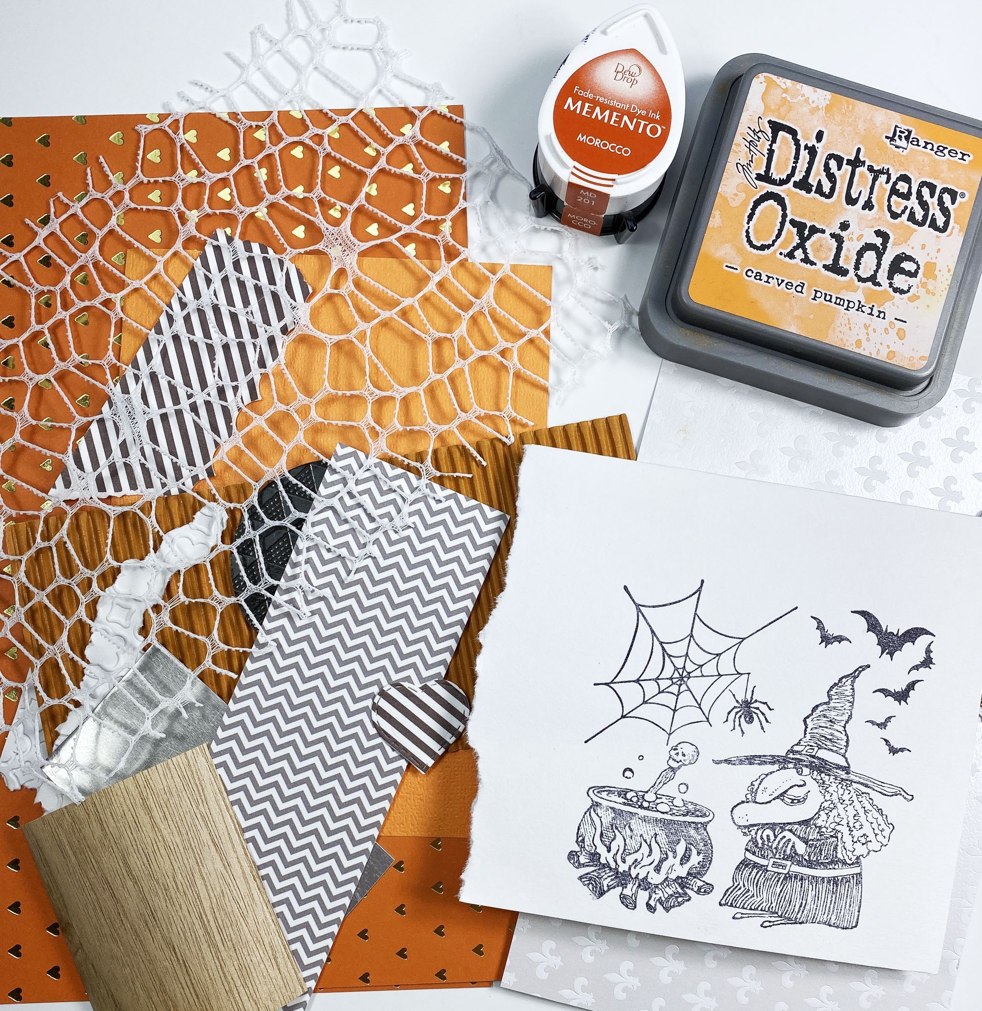 fun paper project to rubber stamp winter blues