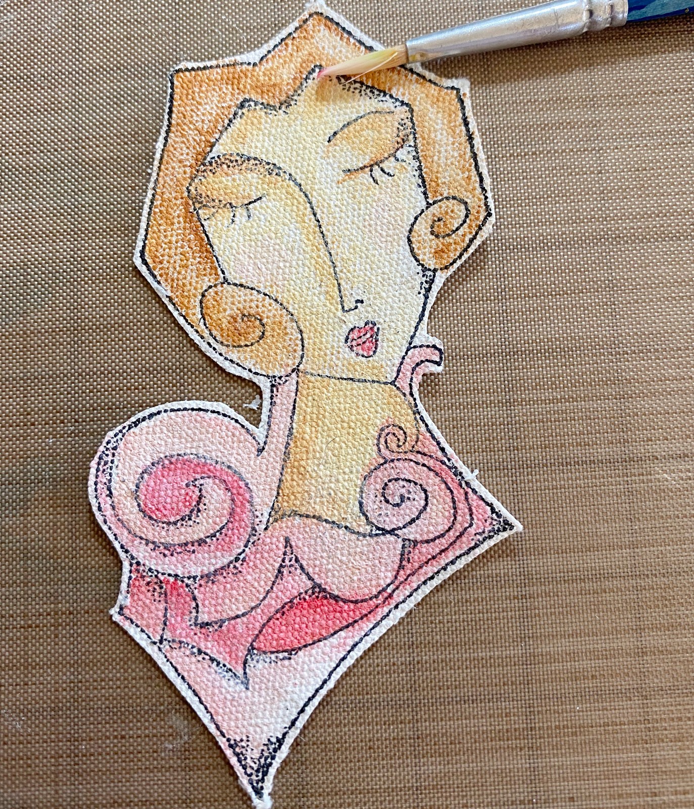 Fabric Stamping Deep Red Stamps