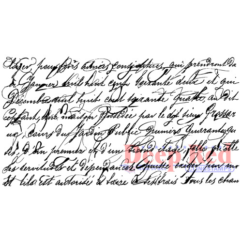 Handwriting Script Rubber Cling Stamp - Deep Red Stamps