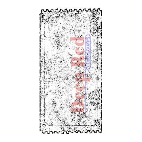 Grunge Ticket Rubber Cling Stamp