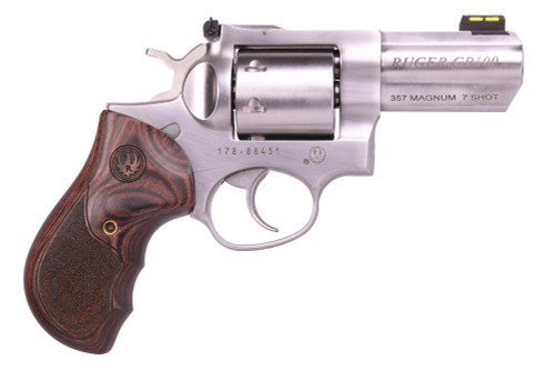 GP100 357MAG 3" SS 7RD UNFLUTE
