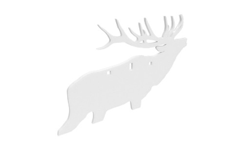 B/C AR500 3/8 SILHOUETTE ELK WHT