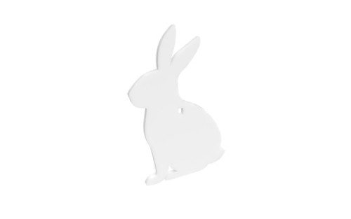 B/C AR500 3/8 SILHOUETTE RABBIT WHT