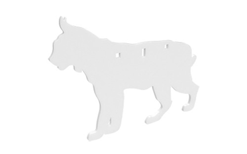 B/C AR500 3/8 SILHOUETTE BOBCAT WHT