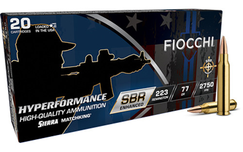 FIOCCHI HYPR SBR 223REM 77GR 20/200