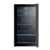 Underbench clear door fridge black