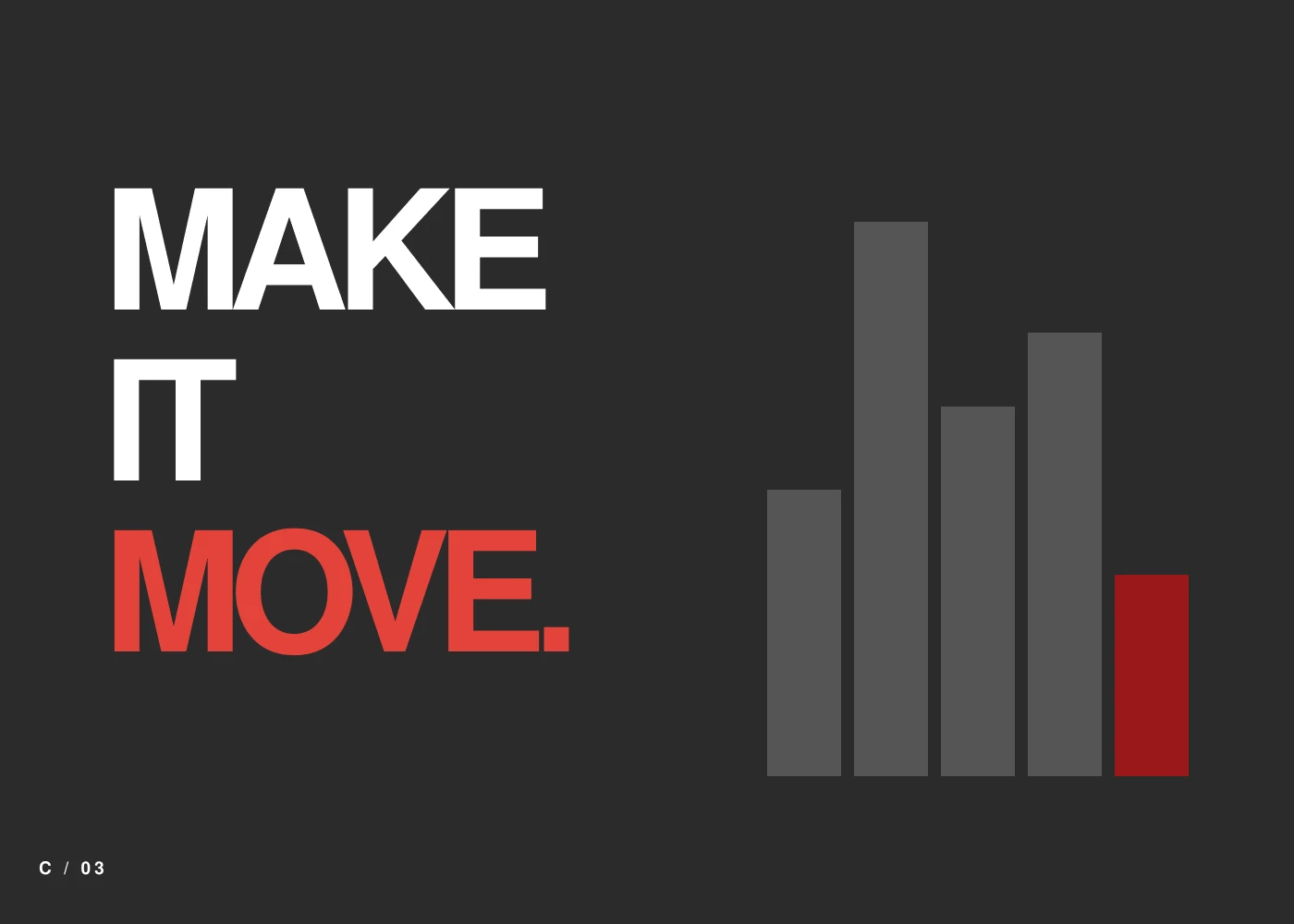 Creative motion and digital content graphic