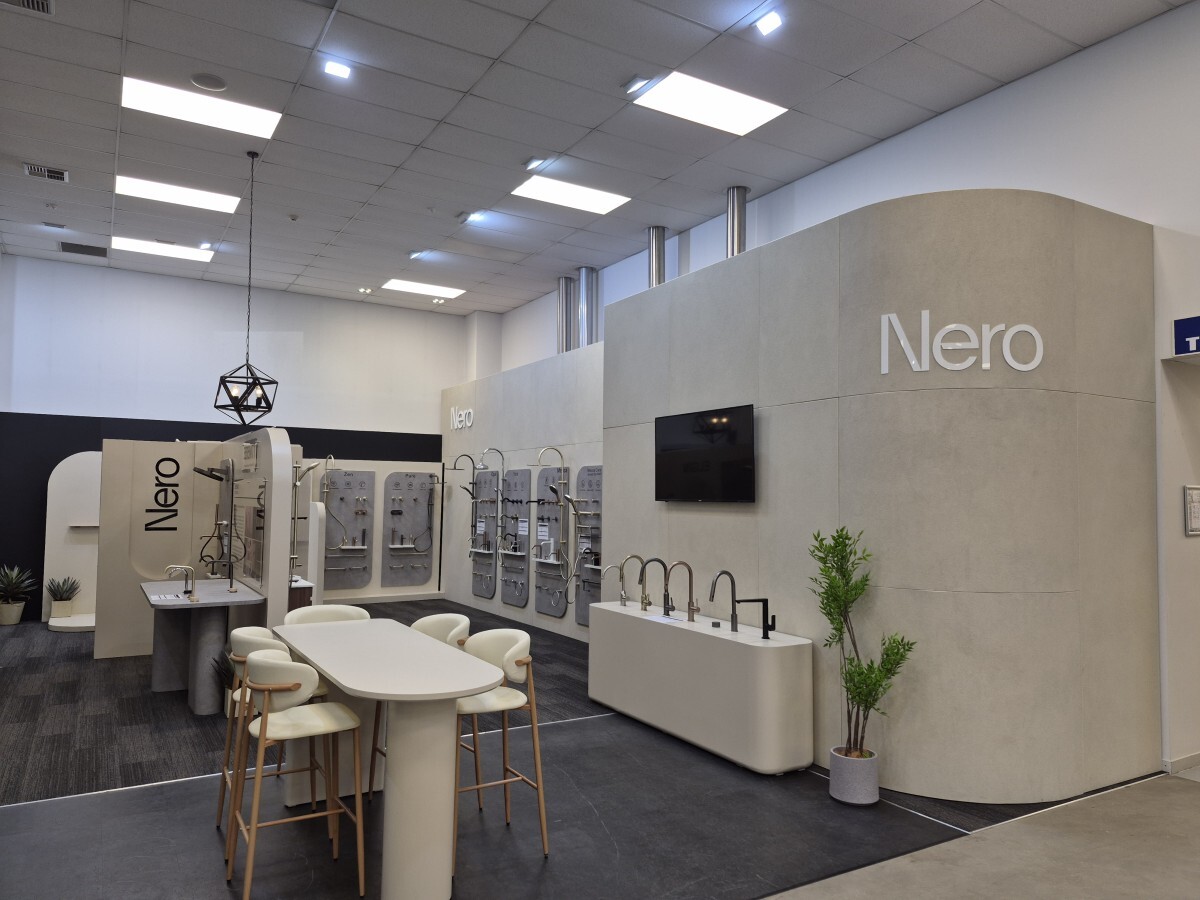 After image of completed Nero Tapware experience centre at Mico Christchurch