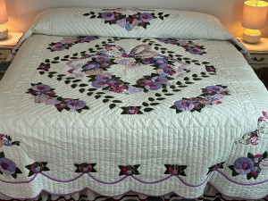 Country Love Amish Appliqu�� Quilt 107x115