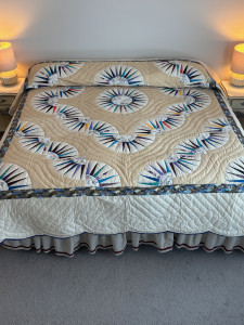 Kaleidoscope Star Patchwork Amish Quilt 103x114