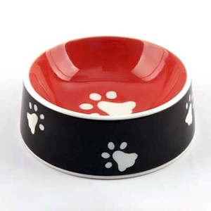 Ceramic Dog Paws Bowl 11623