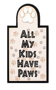 Cat Wood Sign "All My Kids Have Paws" - 35041