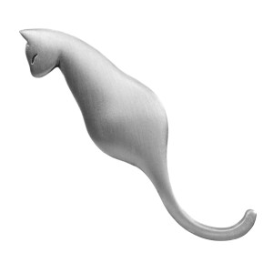 Slender Sleek Cat Pewter Pin 6025PP