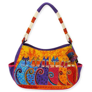 Laurel Burch Feline Tribe Medium Hobo Bag LB5243