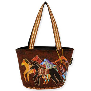 Laurel Burch Native Horses Medium Tote Bag LB5272