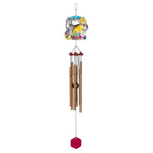 Two Cats Art Glass Windchimes WCH309
