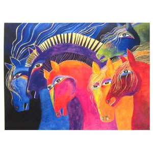 Laurel Burch Birthday Card "Wild Horses of Fire" BDG11666