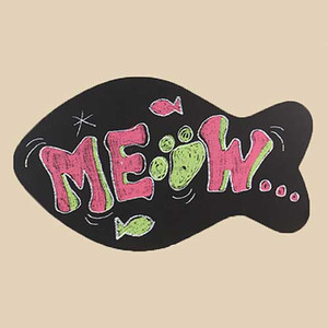 Large Wooden "Meow" Wall Plaque 13638