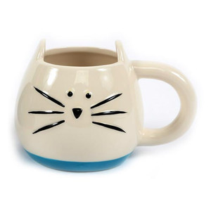 White Cat Shaped Ceramic Mug 40126W