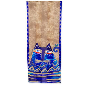 Laurel Burch Azul Cat Silk Scarf