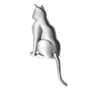 Cat Swinging Tail Pewter Pin 1043PP