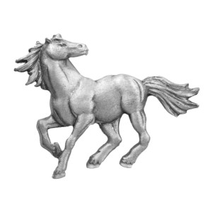 Horse Stallion Running Pewter Clutch Pin 3823CP