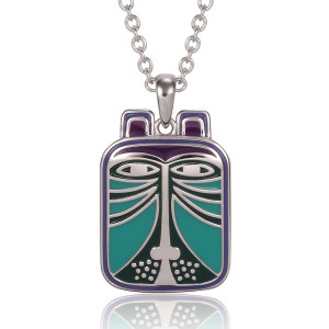 Toshio Laurel Burch Necklace Blue Multi 5004