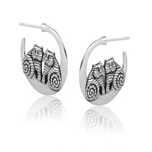 Rainbow Cats Sterling Laurel Burch Earrings 4050