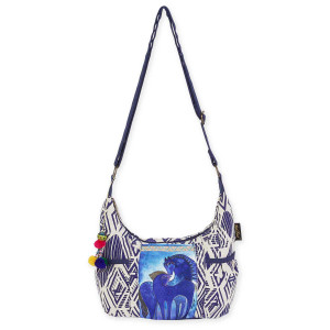 Laurel Burch Indigo Mares Med Scoop Crossbody Tote LB5592