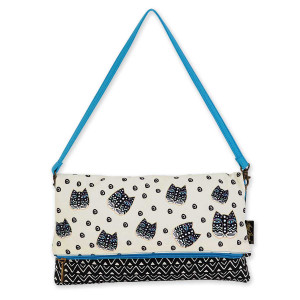Laurel Burch Polka Dot Gatos Flap Clutch LB5750C