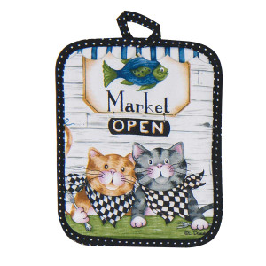Cat Fish Market Pot Holder R3062