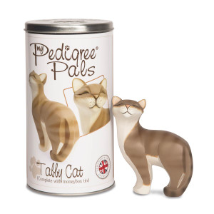 Tabby Cat Figurine & Coin Bank 46025