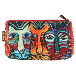 Laurel Burch 10x6 Cosmetic Bag Gatos Cat LB5874C
