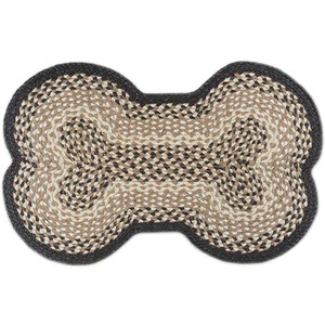 Dog Bone Rug 18" x 28" by Earth Rugs- DB-017 Deep Green/Tan/Cream/White