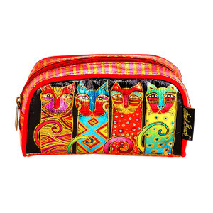 Laurel Burch Feline Clan Cats Foil Cosmetic Bag LB6210C